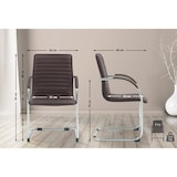 thumbnail of Lote de 2 sillas de visita Tira imitación cuero Marrón