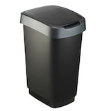 thumbnail of Rotho Cestino Twist in plastica riciclata 10 litri, nero e grigio