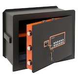 thumbnail of ARREGUI Plus C 181050 Caja fuerte de empotrar con cerradura certificada de llave y codigo, Caja doble Seguridad Fundo extensible, 32 x 42 x 20/30 cm