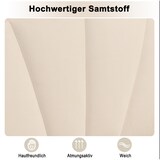 thumbnail of Luxuriöses Polsterbett 90x200 Beige mit verstellbarem Kopfteil, goldenen Eisenbeinen, stabilem Massivholzrahmen und Stauraum