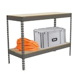 thumbnail of PROREGAL Schwerlastregal MINI WOOD YETI TWO | HxBxT 90x150x60cm | Fachlast 400kg | Grau | Regal Standregal Werkstattregal Lagerregal