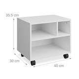 thumbnail of Relaxdays Rollcontainer mit 3 Fächern, Büro Beistellcontainer, mit Rollen, Büroschrank, HxBxT: 35,5 x 40 x 30 cm, weiß