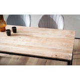 thumbnail of Esszimmertisch 200x100x76 cm Akazie Massivholz Metall Esstisch Loft-Style, Küchentisch mit Metallbeinen, Holztisch Industrial Groß, Speisetisch