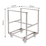 thumbnail of GILAC Chariot pour bac grand volume semi-cylindrique - inox - 220 L - Gris G194895