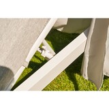 thumbnail of METRO Professional Chaise longue de luxe / Bain de soleil, acier/polyester, 188 x 208 x 215 cm, ivoire/argenté