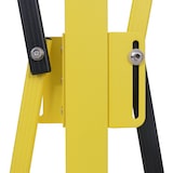 thumbnail of Alu Absperrgitter HWC-B34, Scherengitter Schutzgitter mit Rollen, ausziehbar 110x60-500cm ~ gelb-schwarz