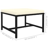 thumbnail of 7-delige tuin loungeset met kussens poly rotan zwart