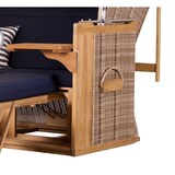 thumbnail of Strandkorb deVries PURE® Friesland Sylt XL - PE white kubu - Dessin 198 - inkl. Schutzhülle