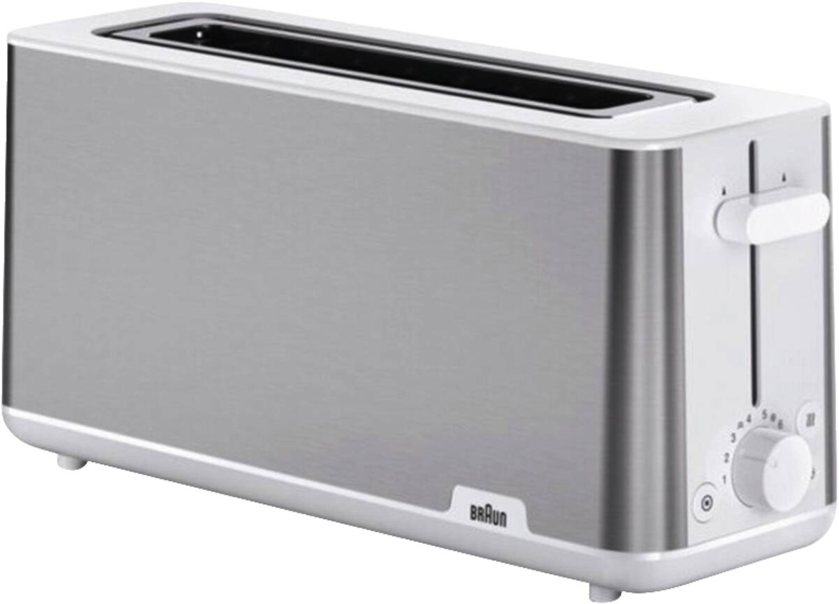 Braun HT1610WH PurShine Langschlitz-Toaster weiß/Edelstahl