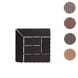 thumbnail of BERLINLODGE WPC Eck-Bodenfliese + Abschluss | BxT 30x30cm Premium | Holzoptik Terrasse | Ecke | Anthrazit versetzt