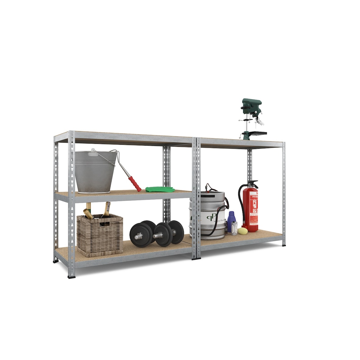 TKT Steckregal Work System 180x100x60 cm Ordnerregal Steckregal Regal Aktenregal TYP 1860