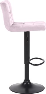 thumbnail of CHEFGASTRO Barhocker LA PAZ Samt HxBxT 85x40x40cm Samt Rosa Barstuhl