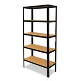 thumbnail of shelfplaza BLACK 180x90x23 cm Schwerlastregal in schwarz mit 5 Böden und 175 kg Traglast pro Boden