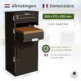 thumbnail of 4gardenz Pakketbrievenbus met apart Postvak - Anti-diefstal - Staande Pakketbox - Zwart