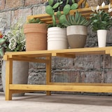 thumbnail of Suporte para Plantas de Madeira com Treliça Suporte para Vasos de 2 Níveis para Jardim Pátio Terraço 75x50x166 cm Natural