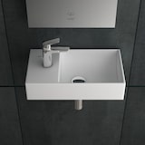 thumbnail of Alpenberger Waschbecken | Kleines Hängewaschbecken Gäste-WC | Waschplatz Lösung Keramik Eckig | Mini Handwaschbecken für Badezimmer Modernes Design