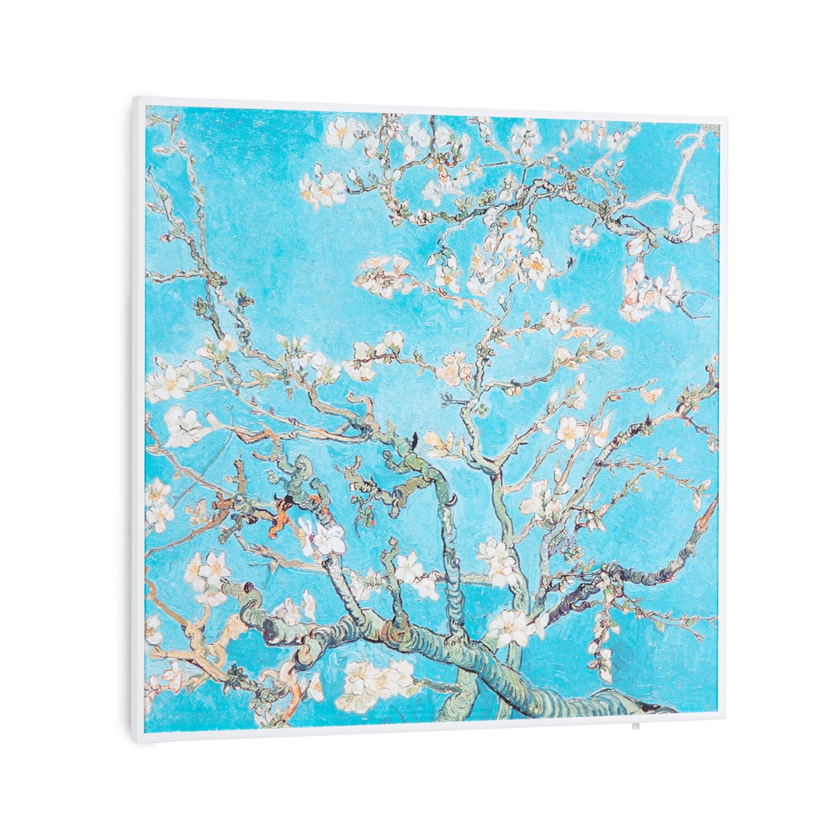 Klarstein Wonderwall Air Art Smart Infrarotheizung 60x60cm 350W Wandinstallation App-Steuerung Mandelblüten Abstrakt