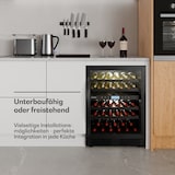 thumbnail of Klarstein VeroSteel Unterbau-Weinkühlschrank | 2 Kühlzonen | 129 Liter | 43 Flaschen | 60 cm Schwarz