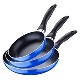 thumbnail of San Ignacio Blue Navy Paradise - Set aus 3 Pfannen (16/20/24 cm) aus gepresstem Aluminium und 4 Edelstahlmessern mit Tacoma Messern