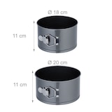 thumbnail of Relaxdays Springform Set 5-teilig, Ø 12, 14, 16, 18, 20 cm, Stahl, Antihaftbeschichtung, runde Backformen, anthrazit