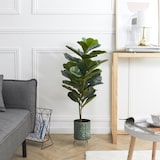 thumbnail of NATURN LIVING Planta de Caucho Plástico - ø 14 x 98 cm - Ficus Elastica - Árbol de caucho artificial - Planta sin mantenimiento - Verde