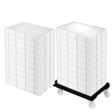 thumbnail of GILAC Lot socle rouleur + 20 bacs à pâtons 15 L + couvercle - Blanc G170141-BAC