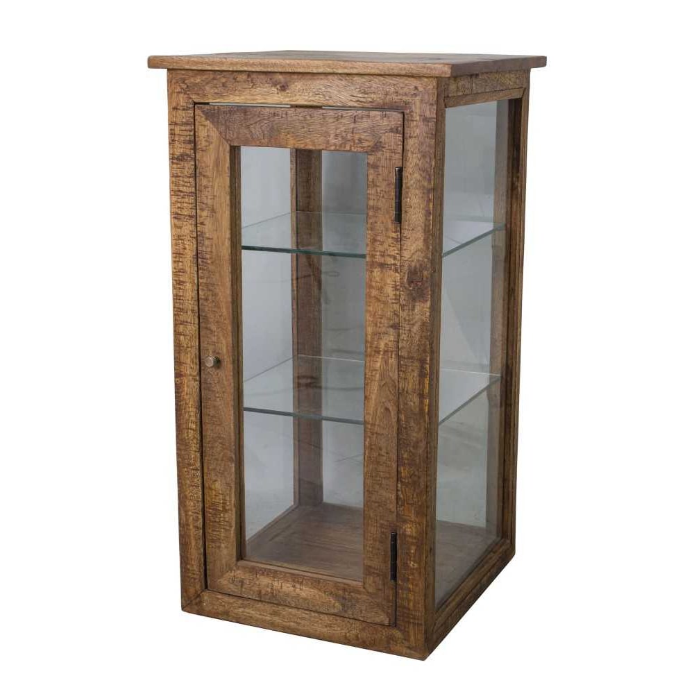 ANTICLINE Vitrina con estantes de cristal 40x40x75