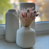 thumbnail of LAYBA Trockenblumenstrauß Zartes Pink & Weiß - Blumen-Bouquet mit Baby's Breath, Lagurus & Ruscus | Boho-Deko, Hochzeit & Geschenkidee