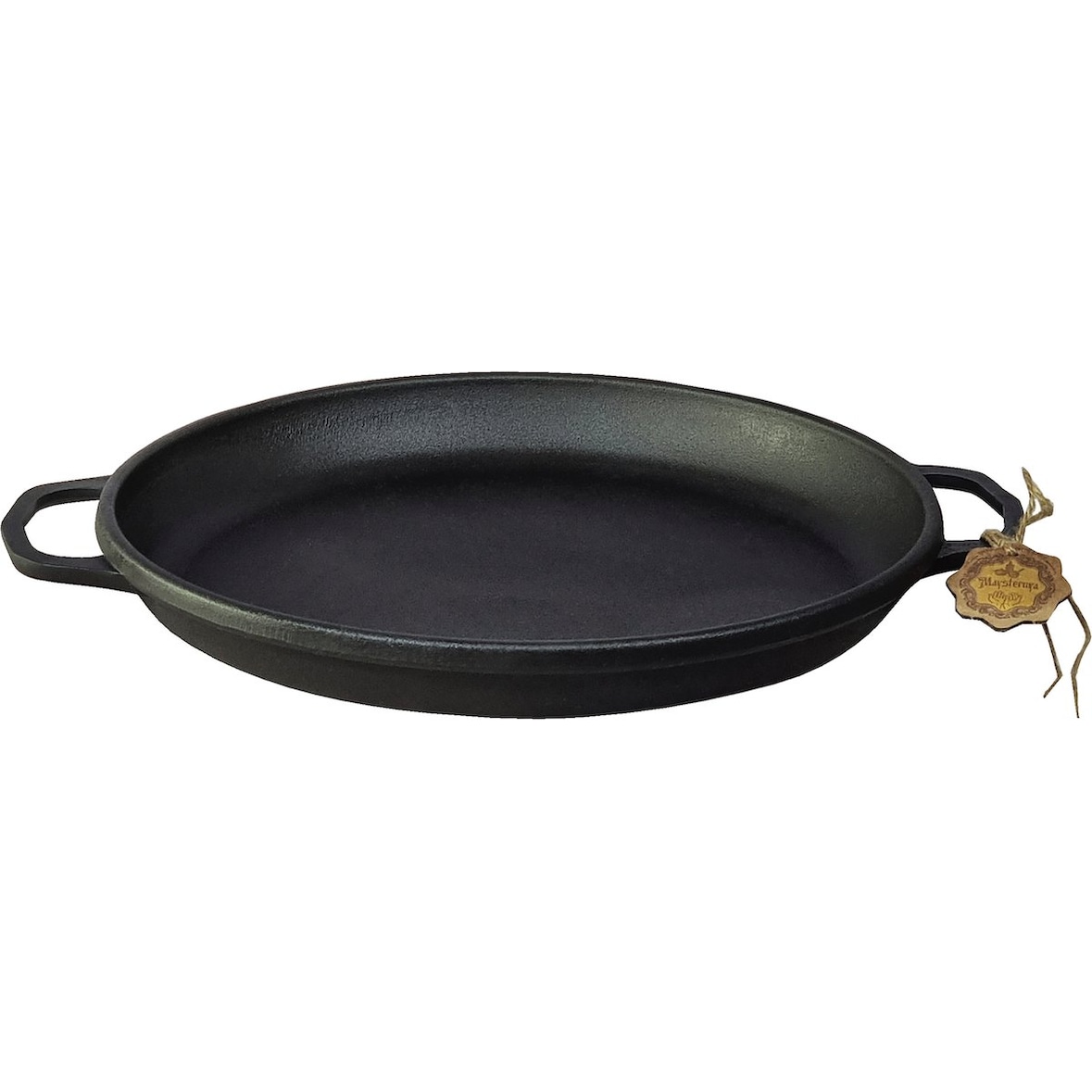 Paellapfanne aus Gusseisen – Ø 40 x 4 cm – Extra große Paellapfanne – Schwarz