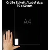 thumbnail of Avery Zweckform L7975-25 Tiefkühl-Etiketten, 30 x 50 mm, kälteresistentes Papier, 25 Bogen/750 Etiketten, weiß
