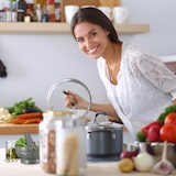 thumbnail of Relaxdays Granit Mörser mit Stößel 17 cm Durchmesser, robuster, langlebiger Steinmörser, echter Granit poliert, grau