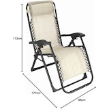 thumbnail of Tumbona reclinable beige 157 x 67 x 108 cm