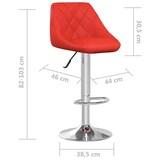 thumbnail of vidaXL Barhocker 2 Stk. Rot Kunstleder