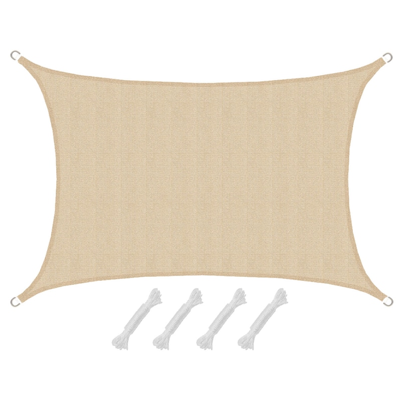 UV Sonnensegel 3x4 HDPE Rechteckig Sonnenschutz berdachung Garten Balkon  Beige | METRO