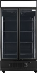 thumbnail of vaiotec TOPLINE Getränkekühlschrank 2 Türen / 870 Liter mit Leuchtaufsatz "schwarz", 1090 x 742 mm