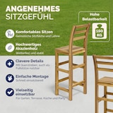 thumbnail of CASARIA® 2er Set Barhocker mit Lehne Akazie Holz Massiv