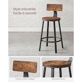 thumbnail of Helloshop26 - Conjunto de 2 banquetas altas com encosto ideais para cozinha estrutura em aço fácil montagem assento com 60 cm de 12_0006192