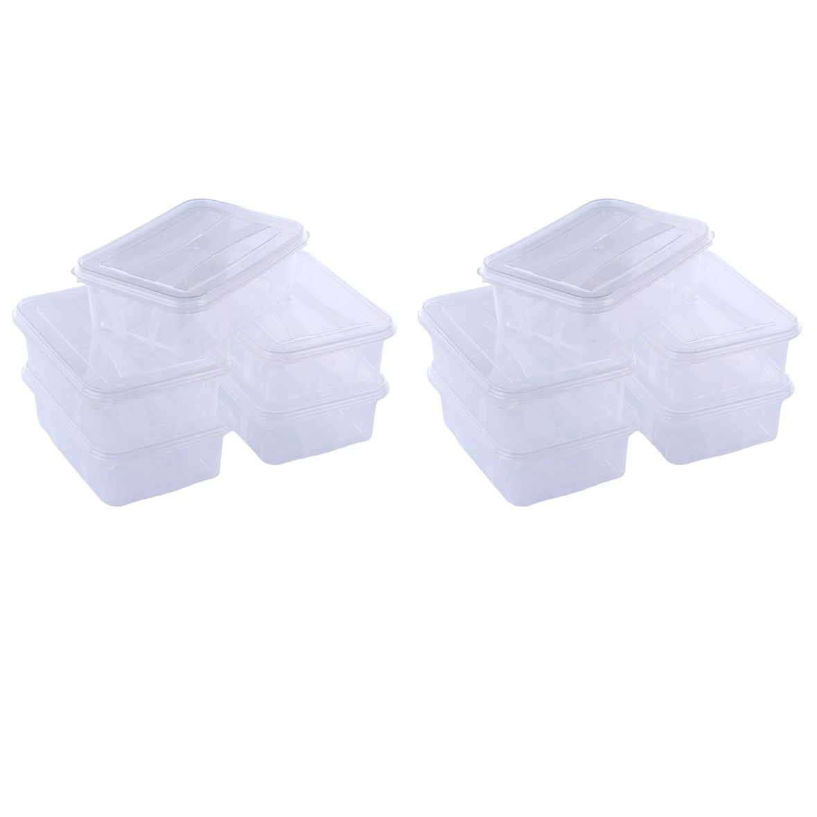 10 Stück -  Aufbewahrungsboxen - 164 x 118 x 52 mm 0,7L Volumen