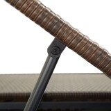 thumbnail of vidaXL 2-persoons ligstoel met kussen bruin poly rotan