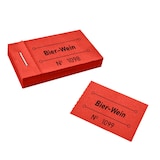 thumbnail of CombiCraft Wertmarken Block 'Bier-Wein' Rot - 5 Blöcke mit 50 Wertmarken pro Block