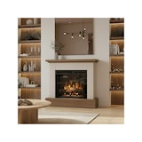 thumbnail of YUKON – Freistehender elektrischer LED-Kamin – 23" – Kaschmir / Eiche – 92 x 86 x 29