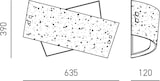 thumbnail of Camilla - Goldene Deckenleuchte 2XE27 max 2X70W IP20 - Moderne Wandleuchte mit silbernem Glasdiffusor und weißem Rahmen 63,5x39cm