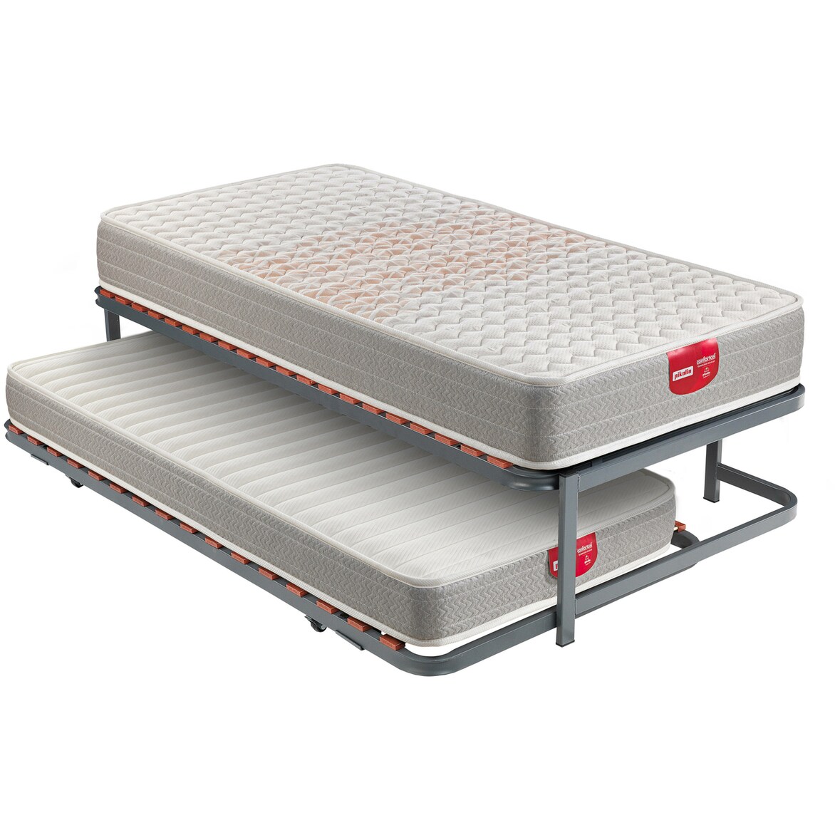 Pack descanso juvenil Pikolin 105 x 200 cm | Somier + 2 colchones | Apartamento | Entrega y Montaje incl.