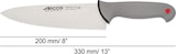 thumbnail of Arcos Cuchillo Cocinero, Hoja de Acero Inoxidable NITRUM de 200 mm, Mango de Polipropileno recubierto de Elastómero, Color gris