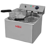 thumbnail of MBH - Elektrische frituurpan van 10 liter voor de horeca. Tafelmodel frituurpan met 3 manden voor gebruik in bar- en restaurantkeukens.