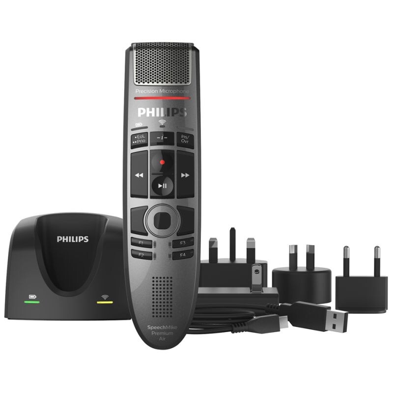 PHILIPS Micro sans fil SpeechMike Premium Air SMP4000 avec touche de réglage