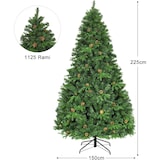 thumbnail of Árvore de Natal artificial LED COSTWAY de 225 cm, árvore de Natal com sistema dobrável e suporte metálico