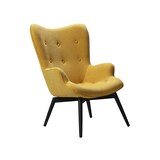 thumbnail of SalesFever Polstersessel Strukturstoff | Gestell Metall schwarz pulverbeschichtet | B 80 x T 99 x H 92 cm | gelb