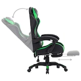 thumbnail of vidaXL Gaming-Stuhl mit Fußstütze Grün und Schwarz Kunstleder