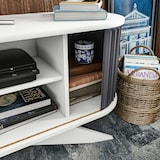 thumbnail of Dmora Mobile porta TV Desteve, Credenza da soggiorno, Armadio basso per TV, Base parete attrezzata, 180x43h60 cm, Antracite e Bianco